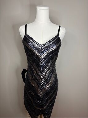 Bebe sequin mini cocktail dress